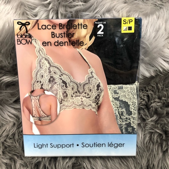 black bow bralette